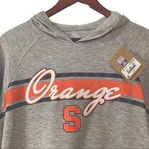 😊 3/$30 Syracuse Orange Rivalry Women's Grey Long Sleeve Hooded Tee Sz S NEW
